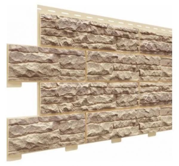 Цокольный сайдинг коллекция Скалистый риф люкс - Янтарь от производителя  Доломит по цене 548 р