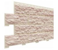 Цокольный сайдинг коллекция Скалистый риф люкс - Жемчуг Цокольный сайдинг коллекция Скалистый риф люкс - Жемчуг