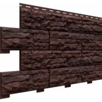 Цокольный сайдинг коллекция Скалистый риф премиум - Каштан Цокольный сайдинг коллекция Скалистый риф премиум - Каштан