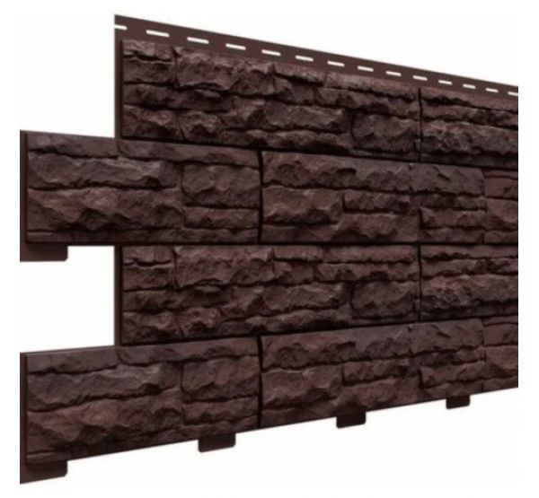Цокольный сайдинг коллекция Скалистый риф премиум - Каштан от производителя Доломит по цене 794 р Цокольный сайдинг коллекция Скалистый риф премиум - Каштан от производителя Доломит по цене 794 р