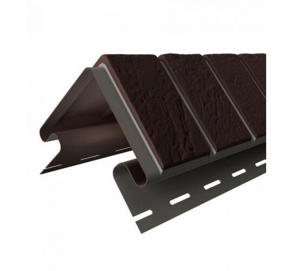 Угол наружный для цокольного сайдинга Кирпич Славянка Коричневый от производителя  Доломит по цене 1 292 р