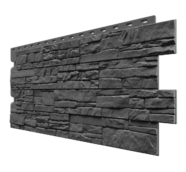 Фасадные панели (цокольный сайдинг) , Алтай Графит от производителя Docke по цене 552 р Фасадные панели (цокольный сайдинг) , Алтай Графит от производителя Docke по цене 552 р