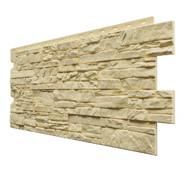 Фасадные панели (цокольный сайдинг) , Алтай Кремовый от производителя  Docke по цене 552 р