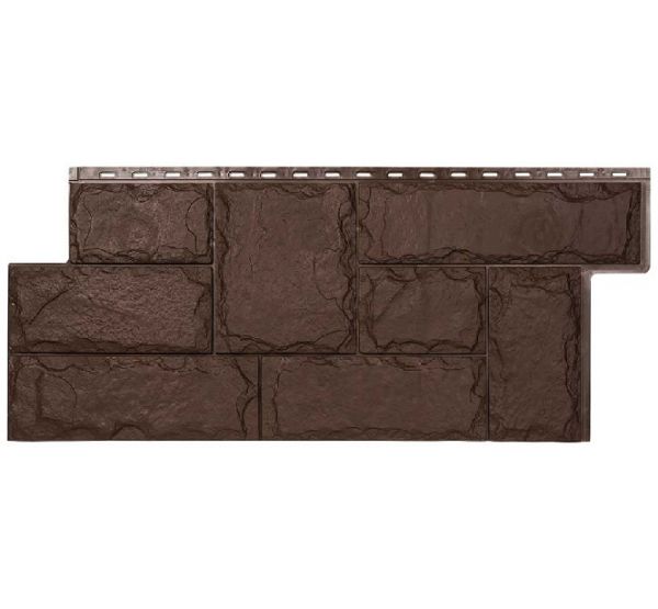 Фасадные панели СЕРИЯ ЭКО-1 Гранит Марсель - Браун от производителя  Т-сайдинг по цене 520 р