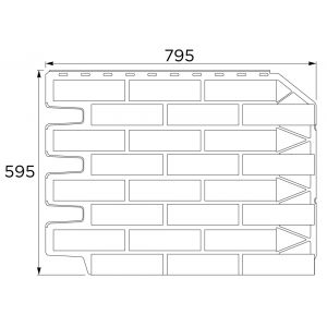 Фасадные панели Кирпич Баварский - Графит от производителя  Fineber по цене 595 р