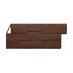 Фасадные панели (цокольный сайдинг) коллекция Камень Крупный - Коричневый от производителя Fineber по цене 757 р Фасадные панели (цокольный сайдинг) коллекция Камень Крупный - Коричневый от производителя Fineber по цене 757 р