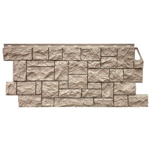 Фасадные панели (цокольный сайдинг) коллекция камень дикий- Песочный от производителя Fineber по цене 740 р Фасадные панели (цокольный сайдинг) коллекция камень дикий- Песочный от производителя Fineber по цене 740 р