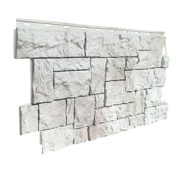 Фасадные панели (цокольный сайдинг) коллекция камень дикий - Жемчужный от производителя Fineber по цене 740 р Фасадные панели (цокольный сайдинг) коллекция камень дикий - Жемчужный от производителя Fineber по цене 740 р