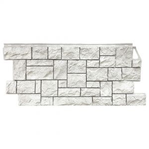 Фасадные панели (цокольный сайдинг) коллекция камень дикий - Жемчужный от производителя Fineber по цене 740 р Фасадные панели (цокольный сайдинг) коллекция камень дикий - Жемчужный от производителя Fineber по цене 740 р