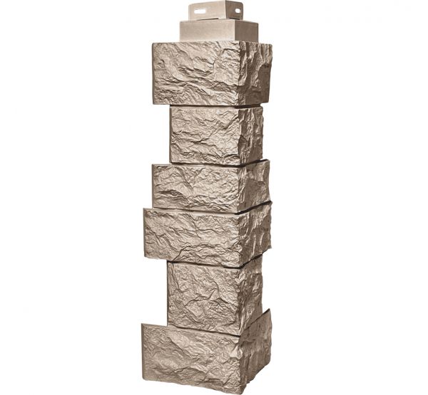 Угол наружный коллекция Дикий камень Песочный от производителя Fineber по цене 590 р Угол наружный коллекция Дикий камень Песочный от производителя Fineber по цене 590 р