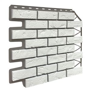 Фасадные панели Кирпич Баварский - Белый от производителя  Fineber по цене 590 р