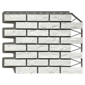 Фасадные панели Кирпич Баварский - Белый от производителя  Fineber по цене 590 р