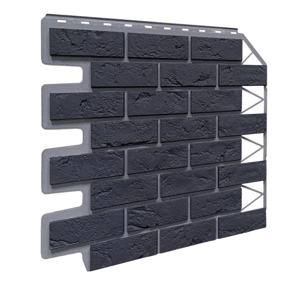 Фасадные панели Кирпич Баварский - Графит от производителя  Fineber по цене 595 р