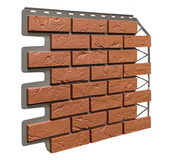 Фасадные панели Кирпич Баварский - Терракотовый от производителя  Fineber по цене 590 р