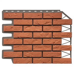 Фасадные панели Кирпич Баварский - Терракотовый от производителя  Fineber по цене 590 р