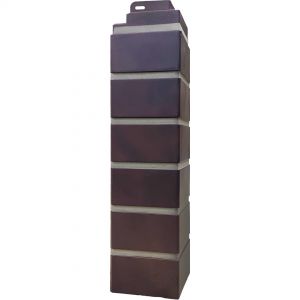 Угол наружный Кирпич Клинкерный 3D Коричнево-Чёрный от производителя  Fineber по цене 490 р