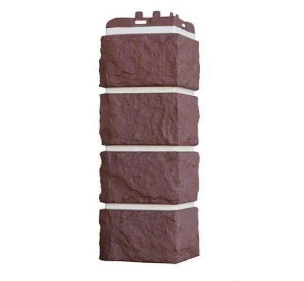 Угол наружный Колотый Камень Элит Каштан (белыйый шов) от производителя  Grand Line по цене 769 р