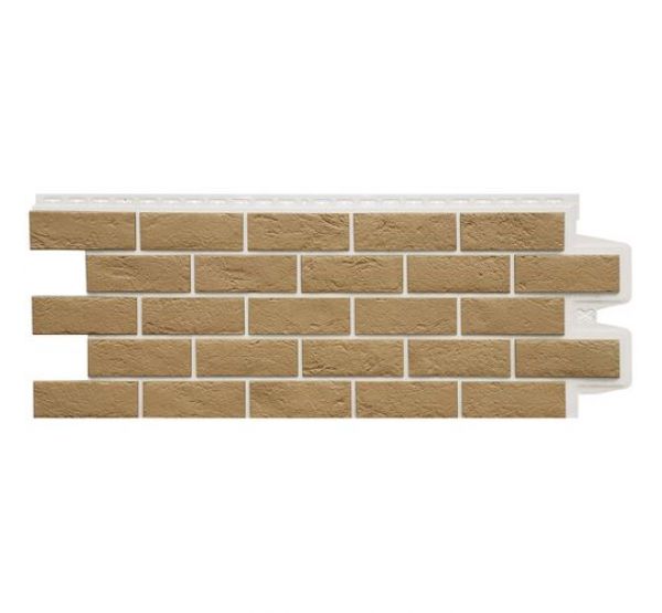 Фасадные панели Cостаренный кирпич Элит Солома белый ШОВ от производителя  Grand Line по цене 720 р