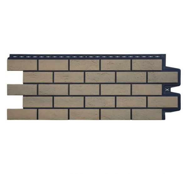 Фасадные панели Cостаренный кирпич Элит Солома чёрый ШОВ от производителя  Grand Line по цене 720 р