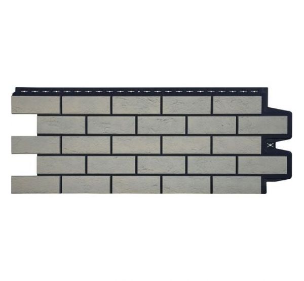 Фасадные панели Cостаренный кирпич Элит Ваниль чёрный ШОВ от производителя  Grand Line по цене 720 р