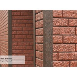 Фасадная панель Стоун Хаус - Кирпич Красный от производителя  Ю-Пласт по цене 0 р