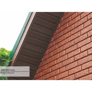 Фасадная панель Стоун Хаус - Кирпич Красный от производителя  Ю-Пласт по цене 0 р