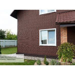 Фасадная панель Стоун Хаус S-Lock Клинкер Терракотовый от производителя Ю-Пласт по цене 0 р Фасадная панель Стоун Хаус S-Lock Клинкер Терракотовый от производителя Ю-Пласт по цене 0 р