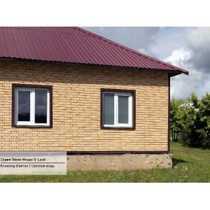 Фасадная панель Стоун Хаус S-Lock Клинкер Балтик Светлая Медь от производителя  Ю-Пласт по цене 561 р