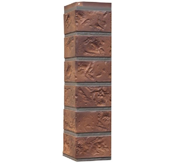 Угол наружный Цокольный сайдинг «Старый форт» Терракотовый от производителя Nordside по цене 488 р Угол наружный Цокольный сайдинг «Старый форт» Терракотовый от производителя Nordside по цене 488 р