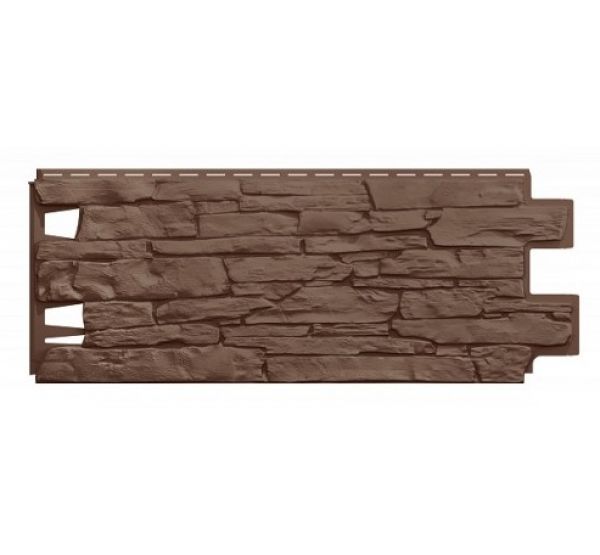 Фасадные панели (Цокольный Сайдинг)  VOX VILO Solid Stone Коричневый от производителя  Vox по цене 720 р
