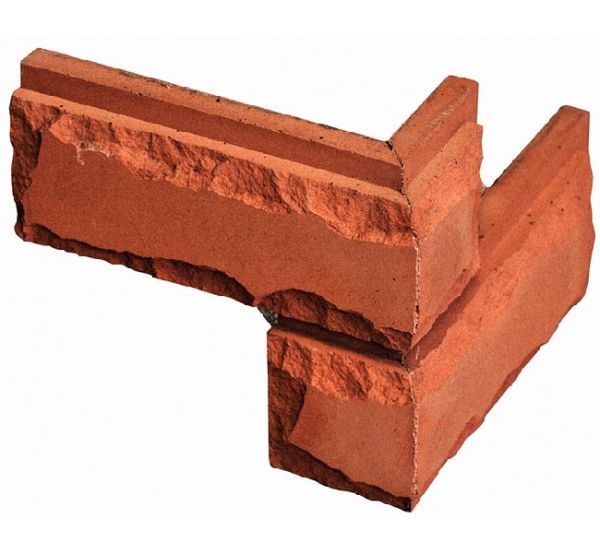 Угловой элемент«Колотый кирпич» от производителя «Кирисс Фасад» по цене 290 р Угловой элемент«Колотый кирпич» от производителя «Кирисс Фасад» по цене 290 р