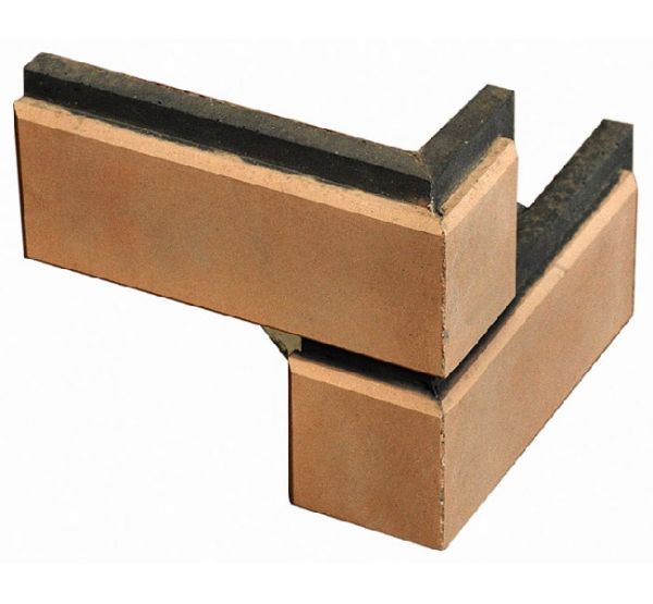 Угловой элемент «Гладкий кирпич с фаской» от производителя «Кирисс Фасад» по цене 290 р Угловой элемент «Гладкий кирпич с фаской» от производителя «Кирисс Фасад» по цене 290 р