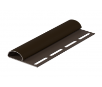 Финишная планка Элит для сайдинга, коричневая Финишная планка Элит для сайдинга, коричневая