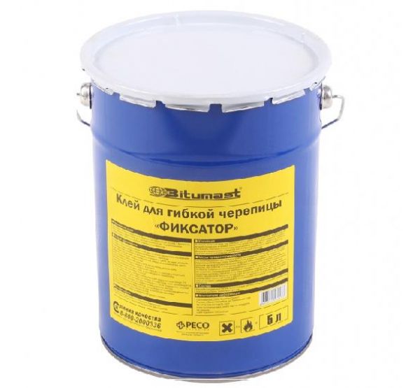 Клей для гибкой черепицы BITUMAST 5 л от производителя  Tegola по цене 3 321 р