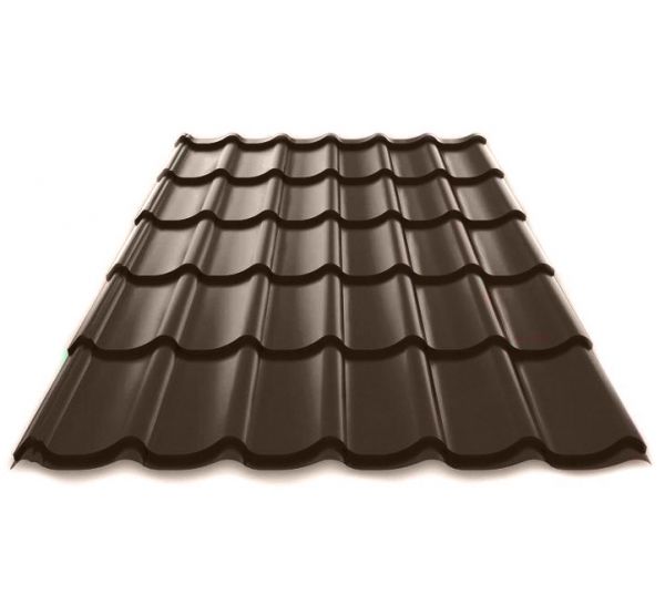 Металлочерепица Norman полиэстер 0,5 сталь RR32 Тёмно-коричневый от производителя МеталлПрофиль по цене 647 р Металлочерепица Norman полиэстер 0,5 сталь RR32 Тёмно-коричневый от производителя МеталлПрофиль по цене 647 р