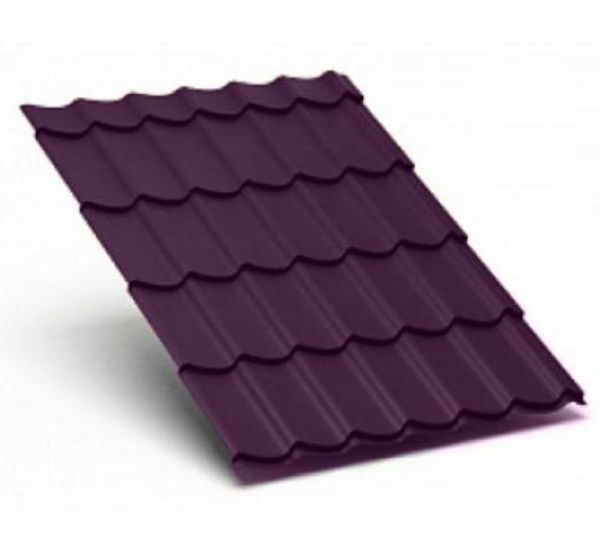 Металлочерепица Valori полиэстер 0,5 сталь RR 779 Баклажан от производителя МеталлПрофиль по цене 870 р Металлочерепица Valori полиэстер 0,5 сталь RR 779 Баклажан от производителя МеталлПрофиль по цене 870 р