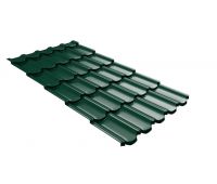 Металлочерепица квинта плюс c 3D резом 0,45 Drap RAL 6005 зеленый мох