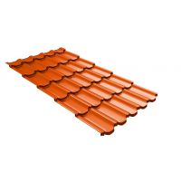 Металлочерепица квинта плюс c 3D резом 0,45 PE RAL 2004 оранжевый Металлочерепица квинта плюс c 3D резом 0,45 PE RAL 2004 оранжевый