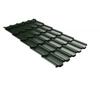 Металлочерепица квинта плюс c 3D резом 0,5 GreenСoat Pural Matt RR 11 темно-зеленый (RAL 6020 хромовая зелень)