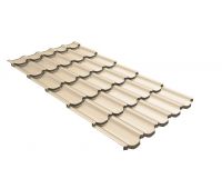 Металлочерепица квинта плюс c 3D резом 0,5 Satin RAL 1015 светлая слоновая кость Металлочерепица квинта плюс c 3D резом 0,5 Satin RAL 1015 светлая слоновая кость