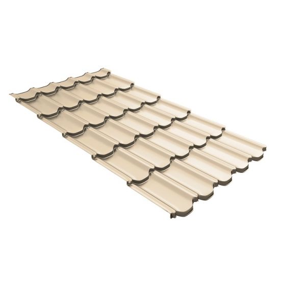 Металлочерепица квинта плюс c 3D резом 0,5 Satin RAL 1015 светлая слоновая кость от производителя Grand Line по цене 731 р Металлочерепица квинта плюс c 3D резом 0,5 Satin RAL 1015 светлая слоновая кость от производителя Grand Line по цене 731 р