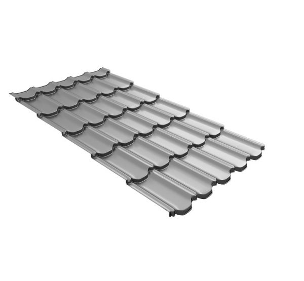 Металлочерепица квинта плюс c 3D резом 0,5 Satin RAL 7004 сигнальный серый от производителя Grand Line по цене 731 р Металлочерепица квинта плюс c 3D резом 0,5 Satin RAL 7004 сигнальный серый от производителя Grand Line по цене 731 р