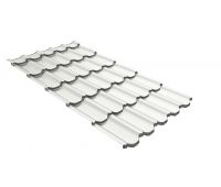 Металлочерепица квинта плюс c 3D резом 0,5 Satin RAL 9003 сигнальный белый Металлочерепица квинта плюс c 3D резом 0,5 Satin RAL 9003 сигнальный белый