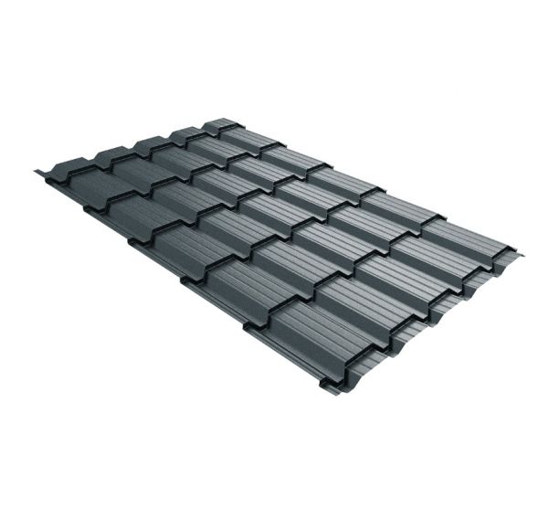 Металлочерепица квадро профи 0,45 Drap RAL 7016 антрацитово-серый от производителя Grand Line по цене 743 р Металлочерепица квадро профи 0,45 Drap RAL 7016 антрацитово-серый от производителя Grand Line по цене 743 р