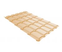 Металлочерепица квадро профи 0,45 PE RAL 1014 слоновая кость Металлочерепица квадро профи 0,45 PE RAL 1014 слоновая кость