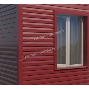 Металлический сайдинг МП СК-14х226 (ПЭ-01-3003-0.45) Красный рубин от производителя  Металл Профиль по цене 1 550 р