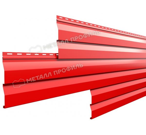 Металлический сайдинг МП СК-14х226 (ПЭ-01-3020-0.5) Красный насыщенный от производителя  Металл Профиль по цене 1 550 р
