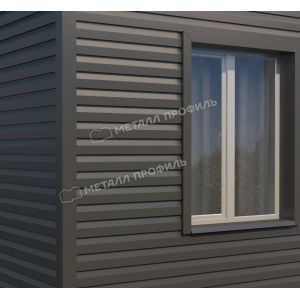 Металлический сайдинг МП СК-14х226 (VikingMP-01-7024-0.45) Серый графит от производителя  Металл Профиль по цене 1 550 р