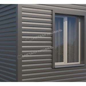 Металлический сайдинг МП СК-14х226 (VikingMP E-20-7024-0.5) Серый графит от производителя  Металл Профиль по цене 1 550 р