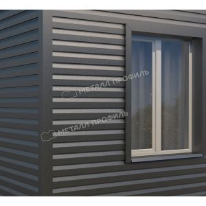 Металлический сайдинг МП СК-14х226 (VikingMP E-20-9005-0.5) Черный темный от производителя  Металл Профиль по цене 1 550 р